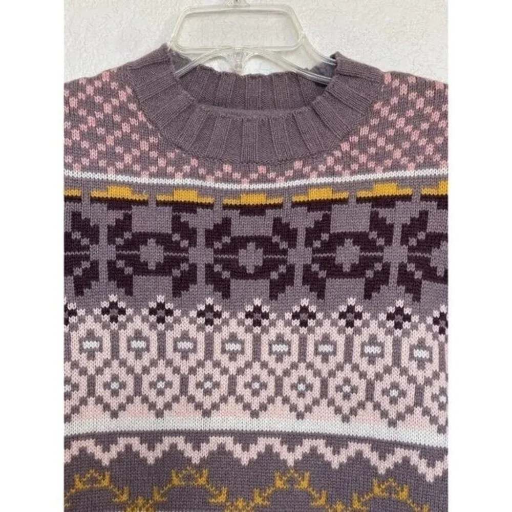 Kari Traa Sweater Womens Size Medium Froya Nordic  Purple Pink‎ Taupe Apr…